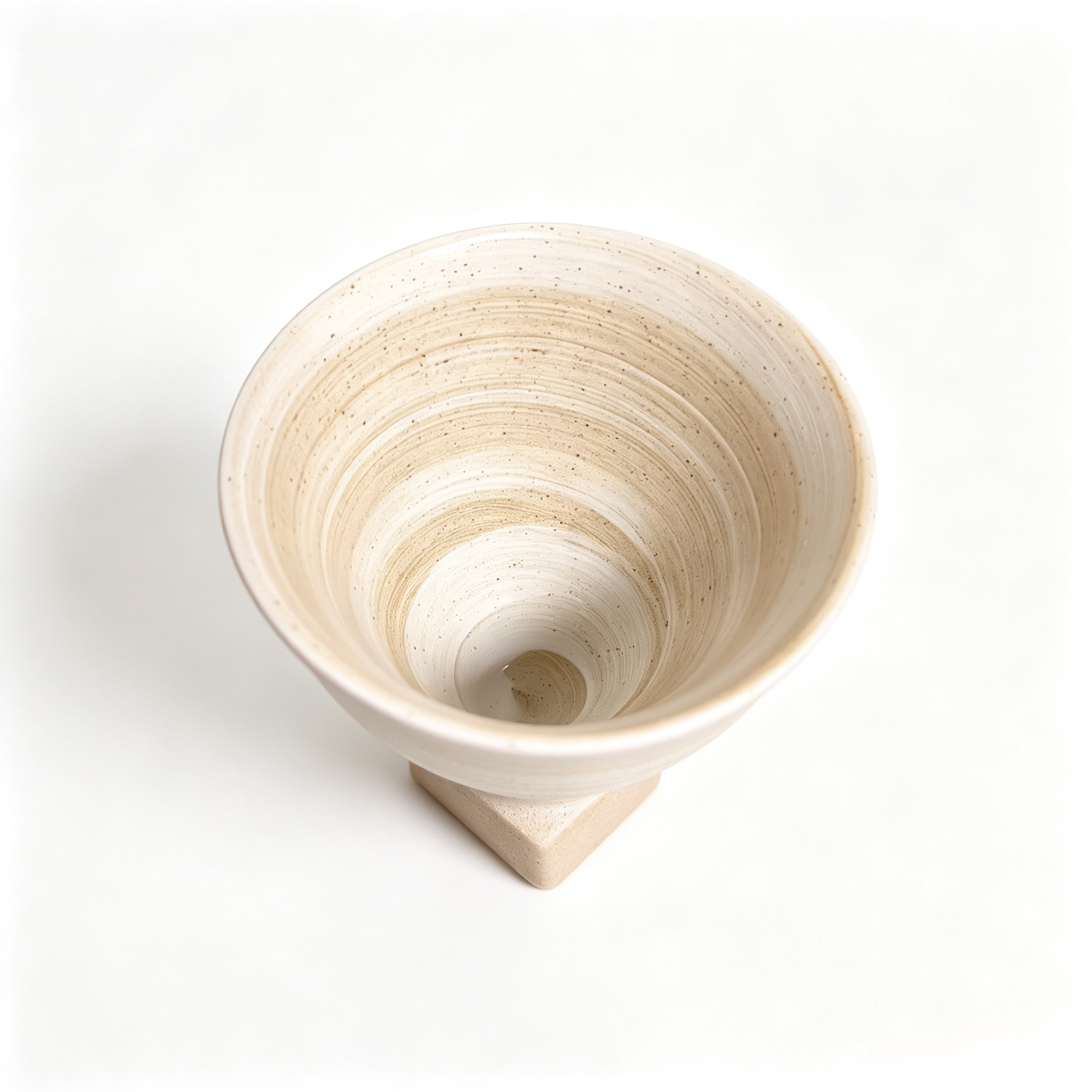Funnel Stoneware Coffee Cup – Unique Tapered Shape