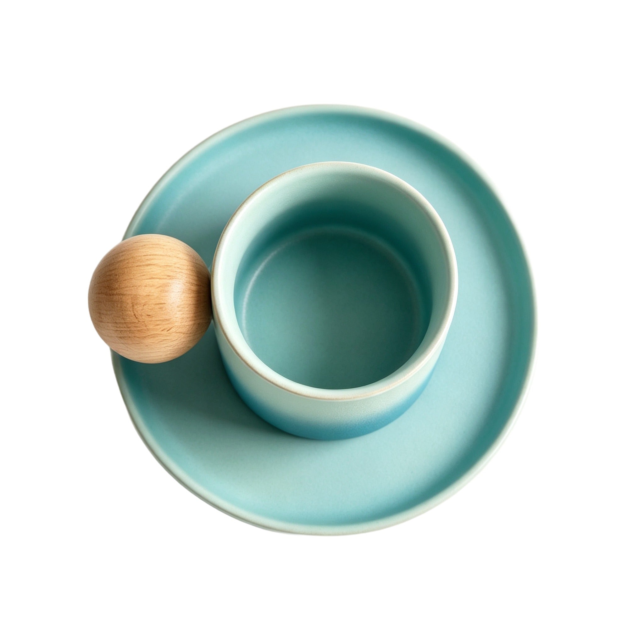 Gradient Ball-Handle Ceramic Mug