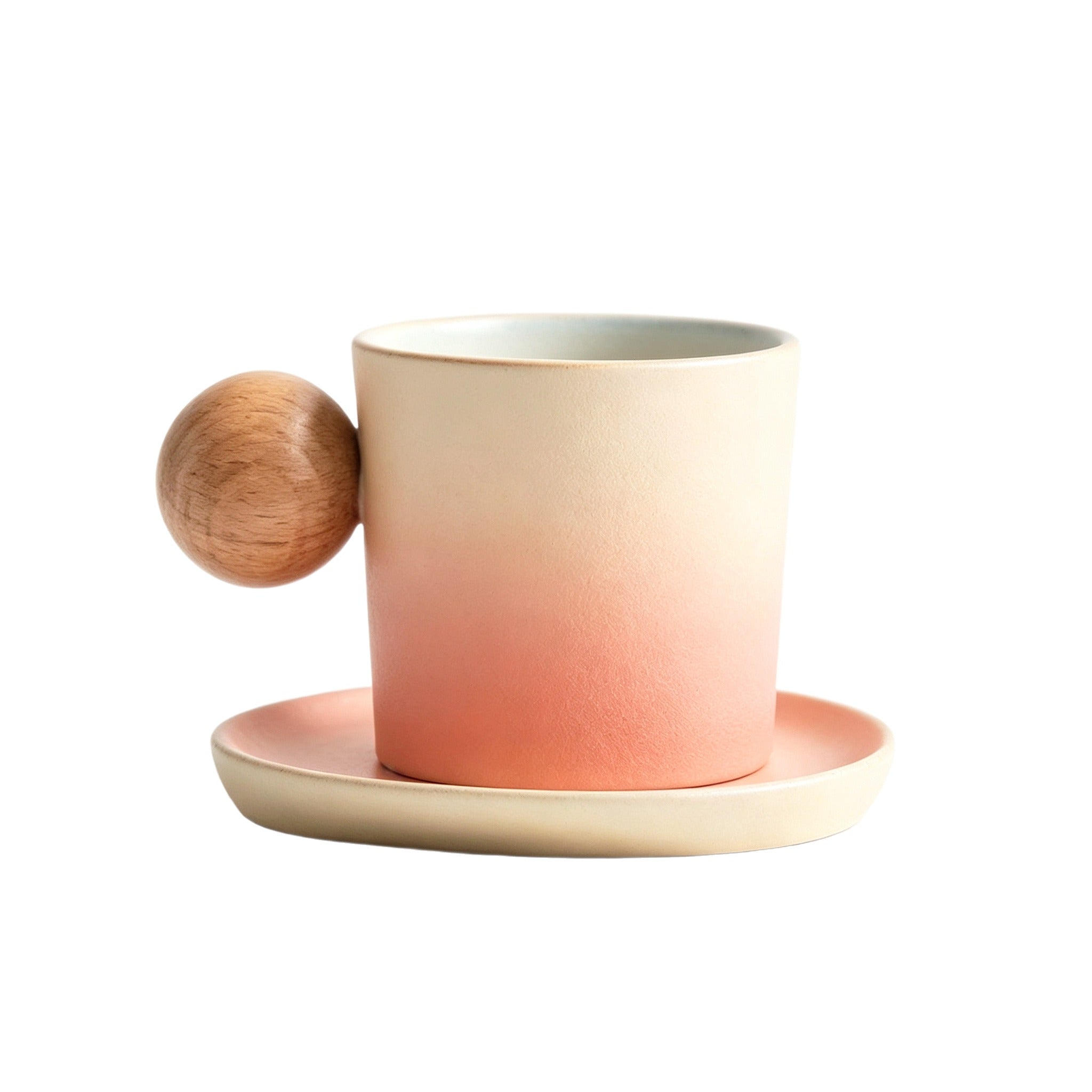 Gradient Ball-Handle Ceramic Mug