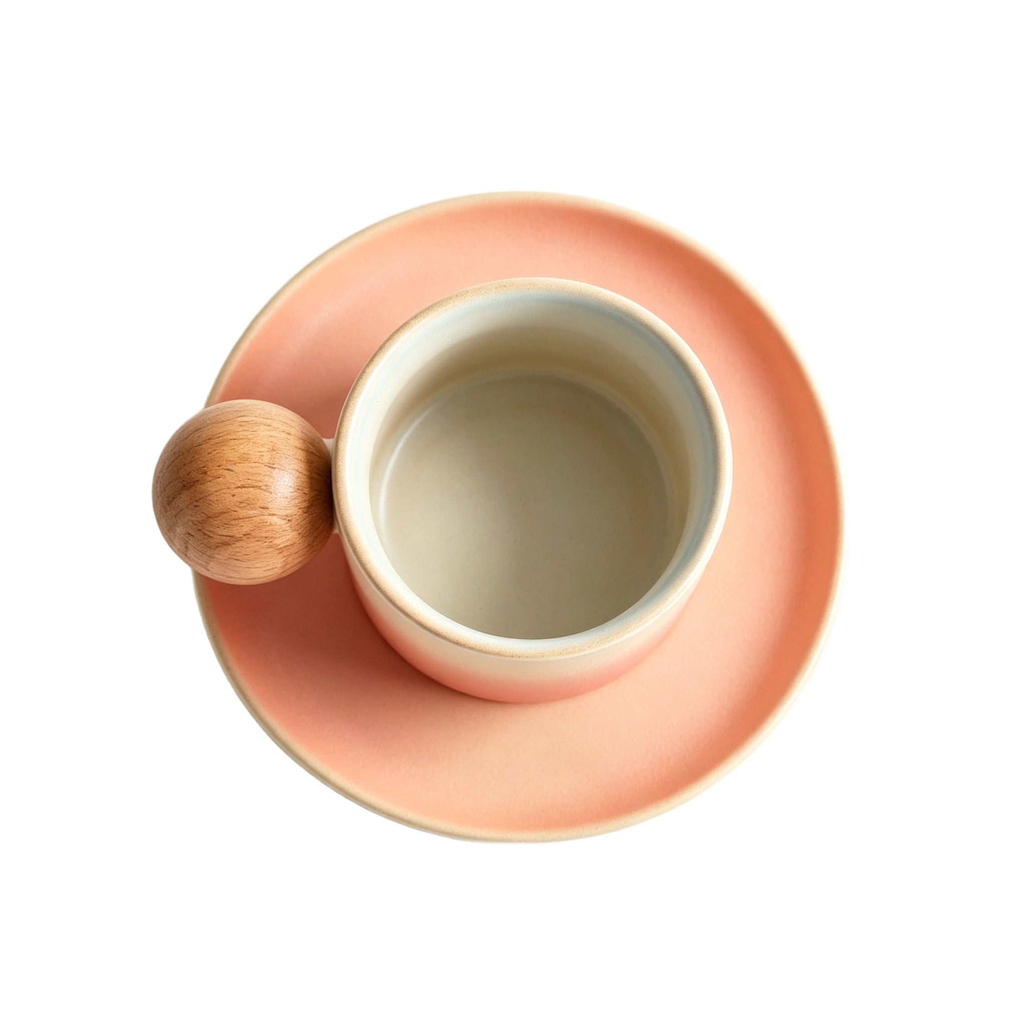 Gradient Ball-Handle Ceramic Mug