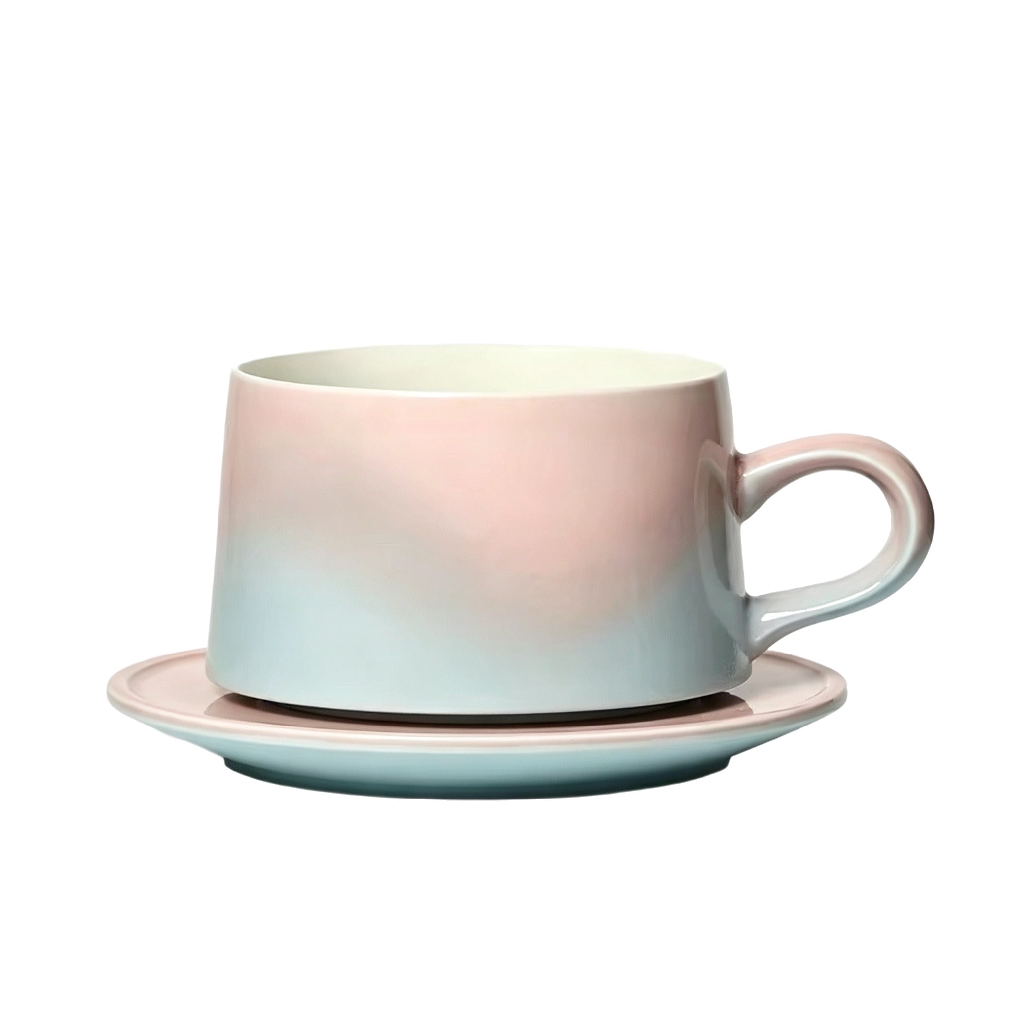 Woven Mist Blue Cup & Saucer Set